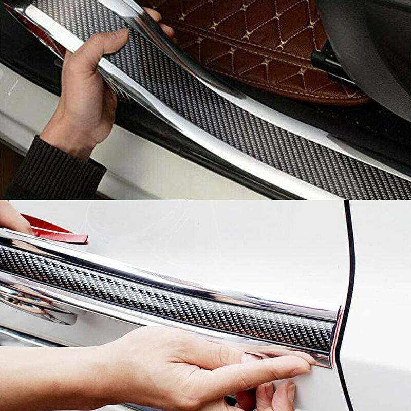 Car Door Sill Sticker Carbon Fibre — view 4