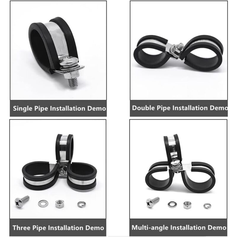 24 pcs 10Mm Stainless Steel Hose — view 5