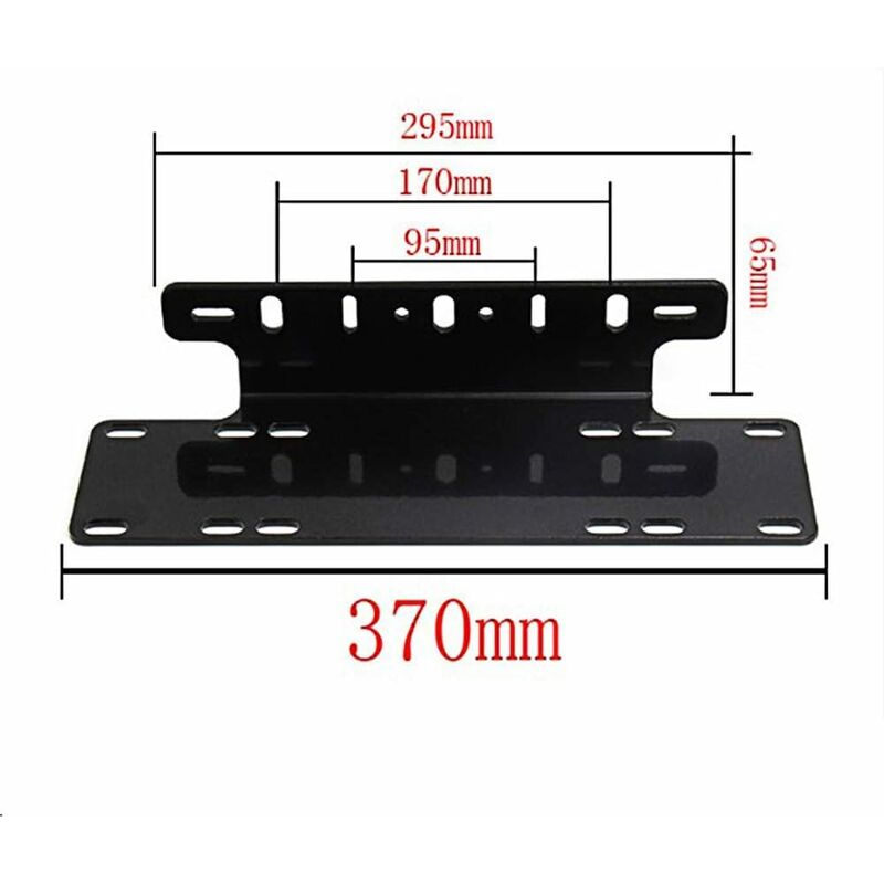 Universal Black Alloy License Plate Holder — view 3