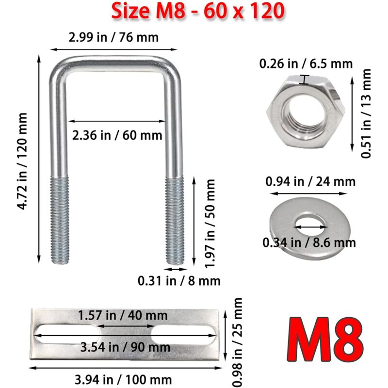 Square U-Bolts — view 3