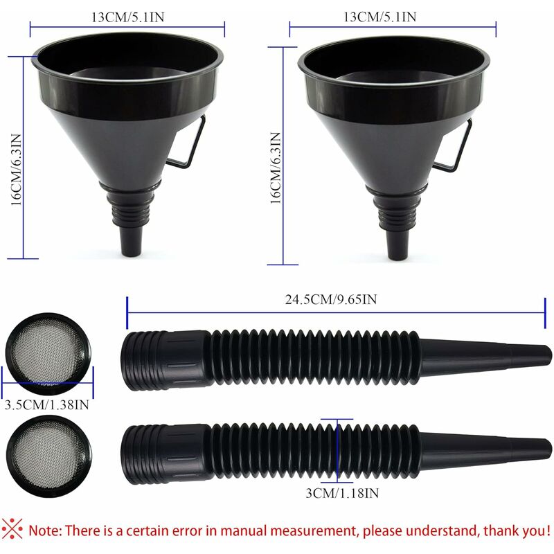 Plastic Multi-Function Oil Funnel With Flexible — view 5