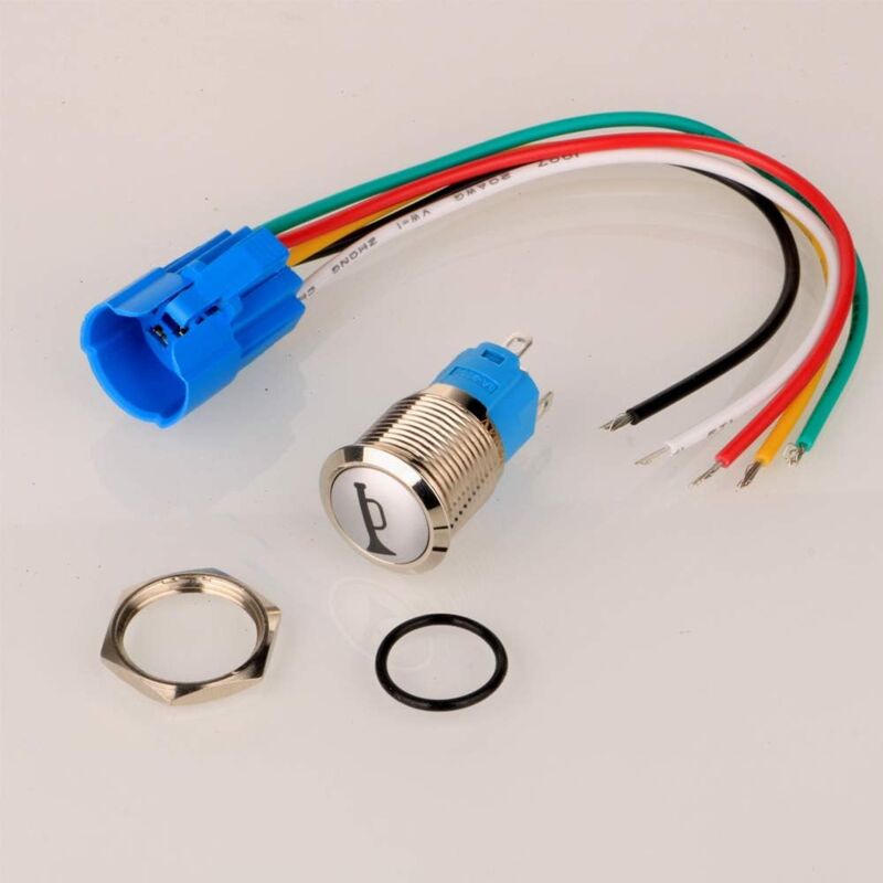 12V-24V/5A 16Mm Pre-Wired Momentary Horn Push — view 4