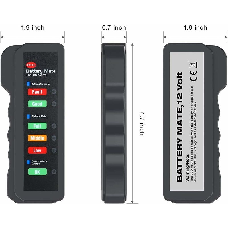 12V Car Battery Alternator Tester LED — view 4