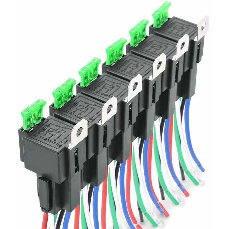 6 pcs 12V 30A Fuse Relay — view 2