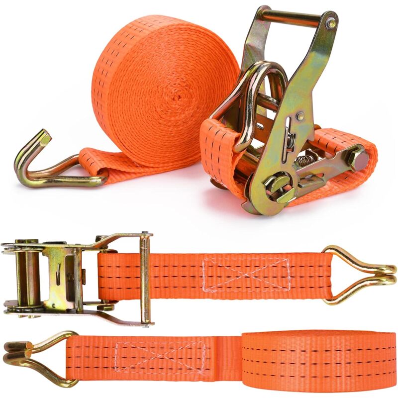 2 Pieces Ratchet Strap With Hooks — view 2