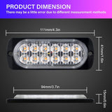 2 pcs 12 LED Amber Strobe — view 3