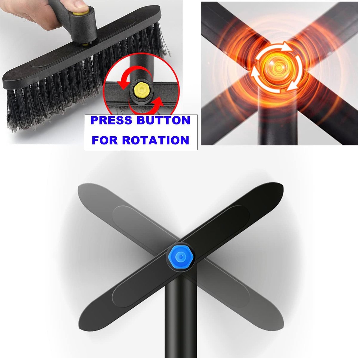 Extendable telescopic ice scraper snow brush — view 3