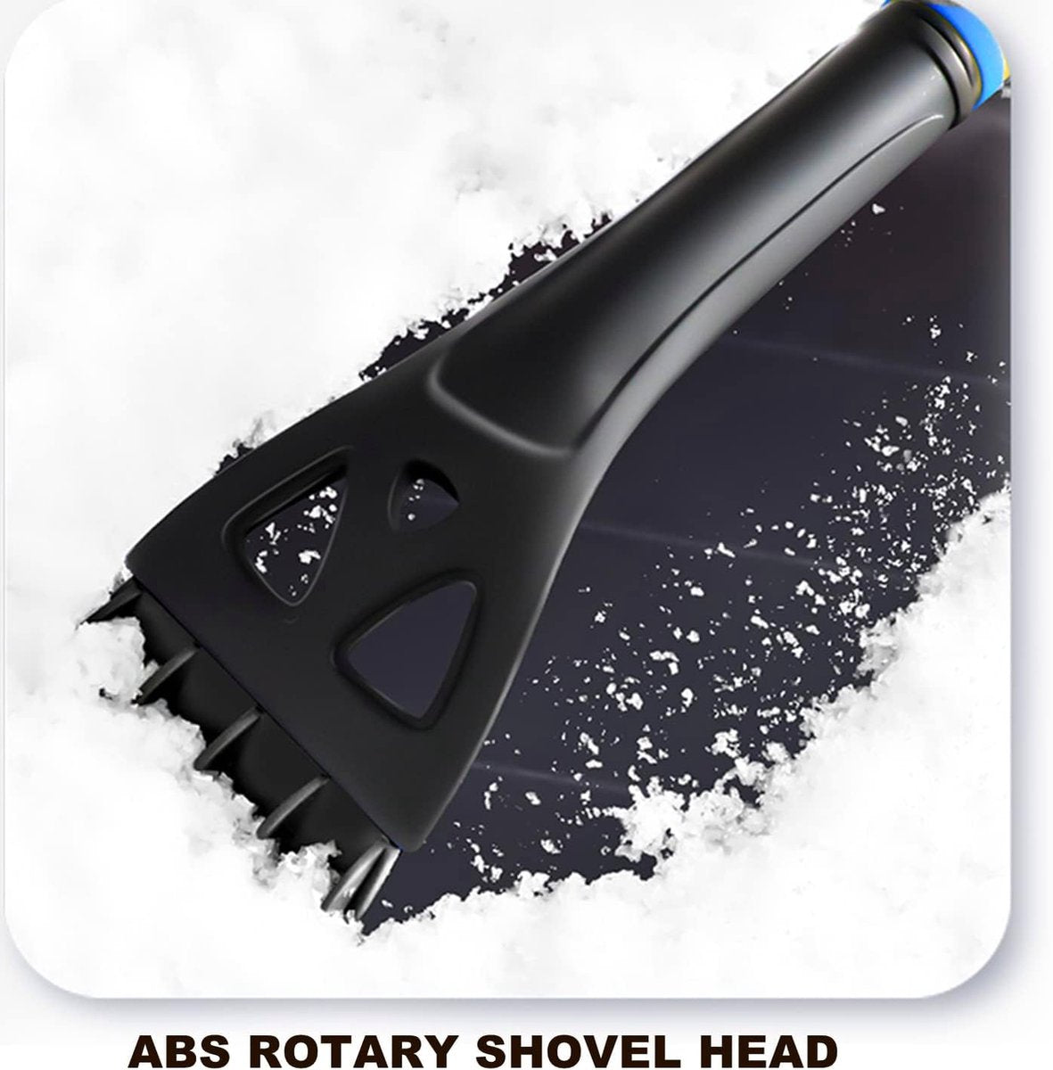Extendable telescopic ice scraper snow brush — view 5