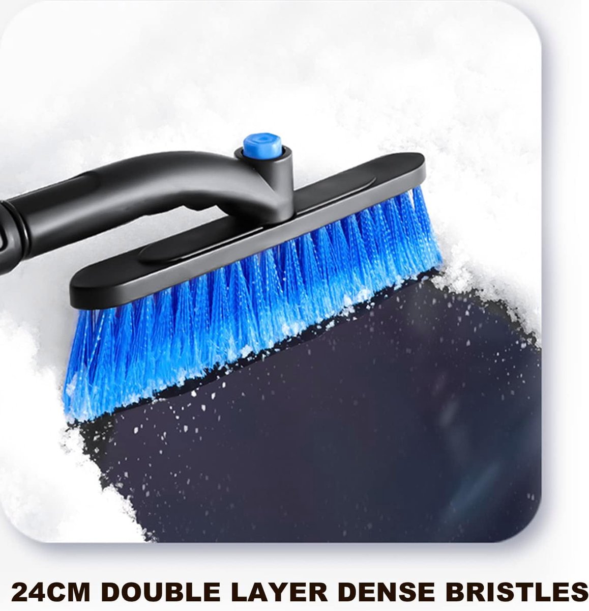 Extendable telescopic ice scraper snow brush — view 6