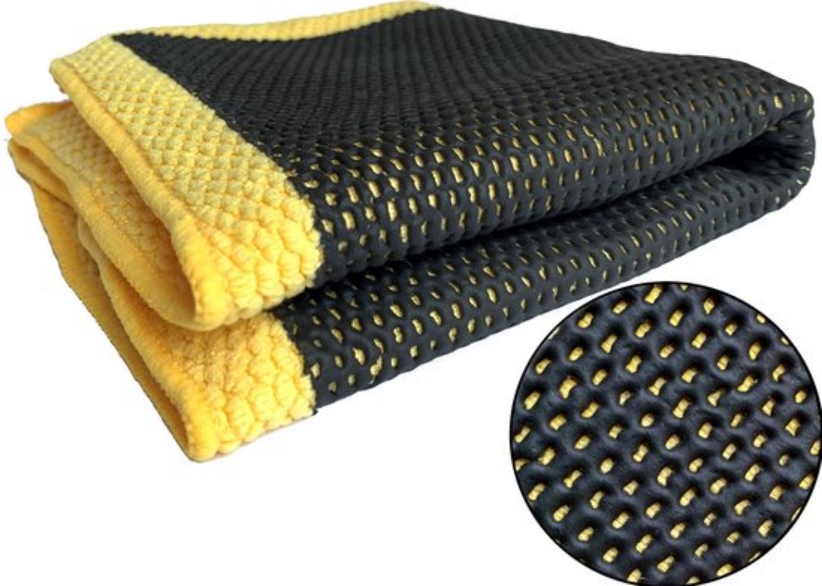EPC 3D clay towel car cleaning cloth yellow — view 2