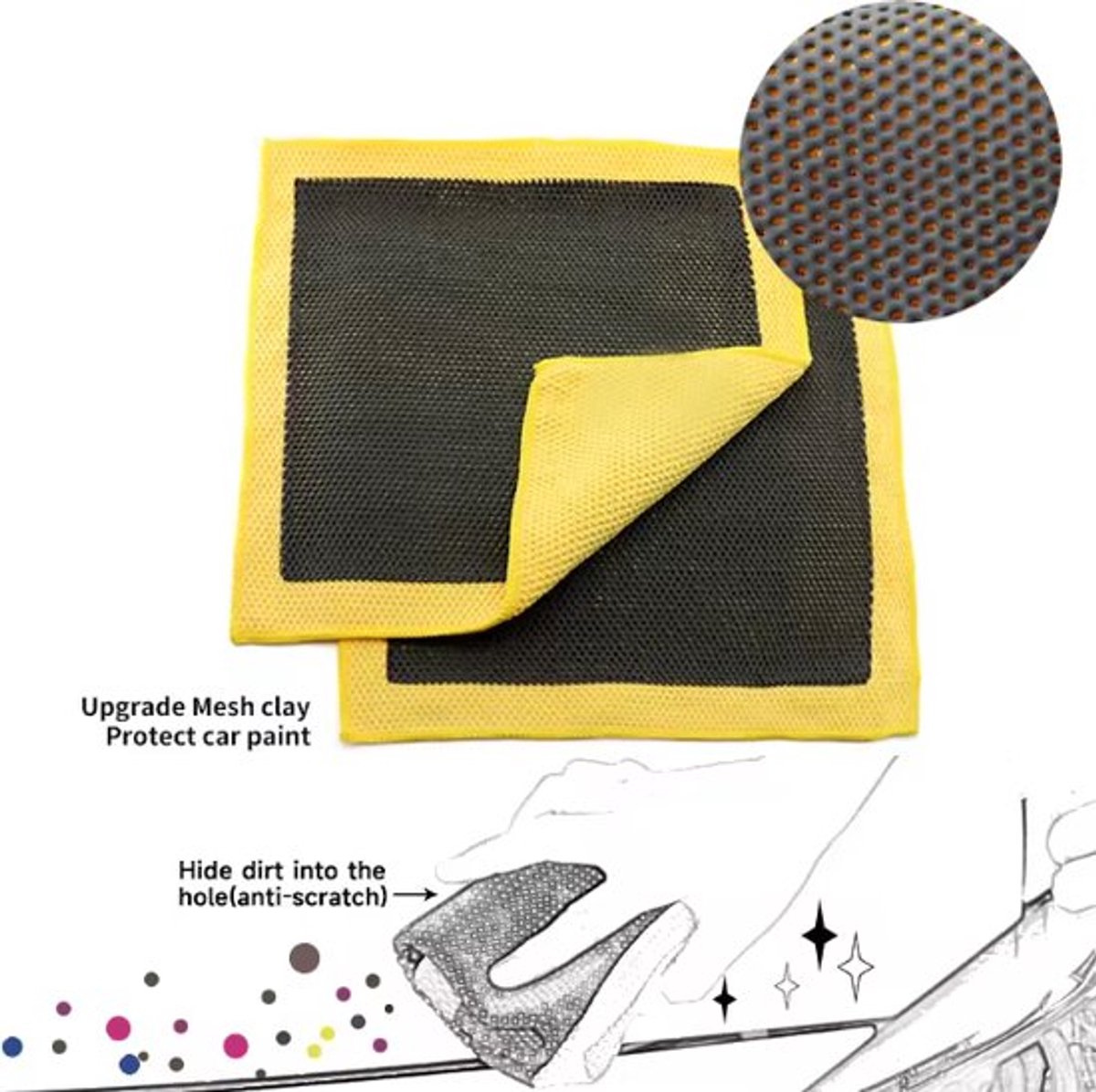 EPC 3D clay towel car cleaning cloth yellow — view 9