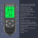 Digital car paint thickness gauge black — view 4