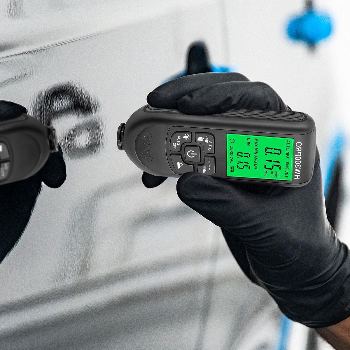 Digital car paint thickness gauge black — view 6
