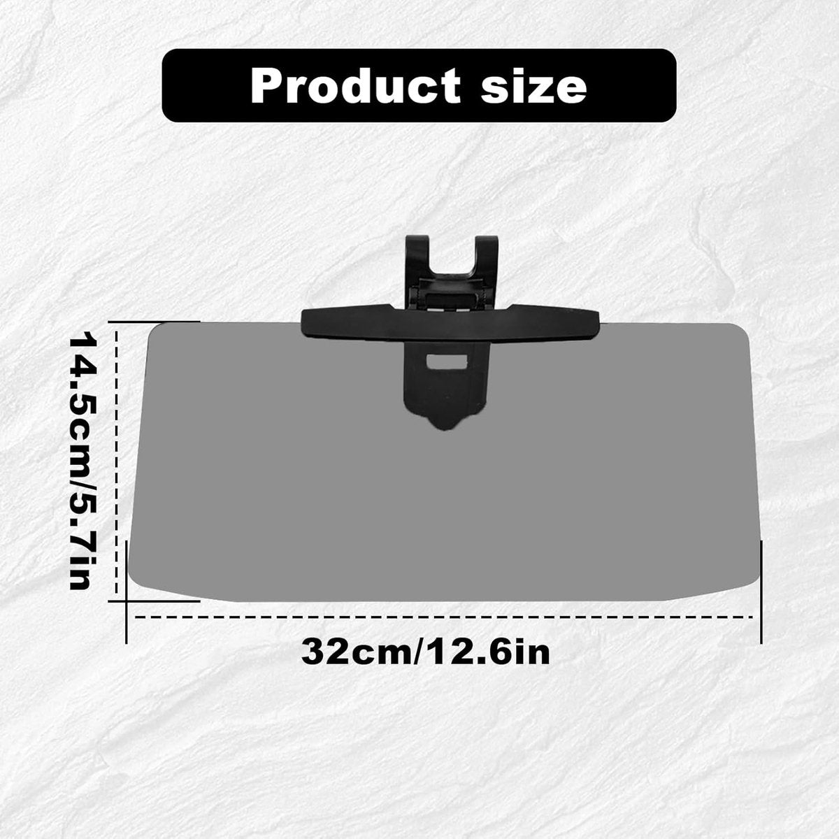 Polarised car sun visor extension black — view 6