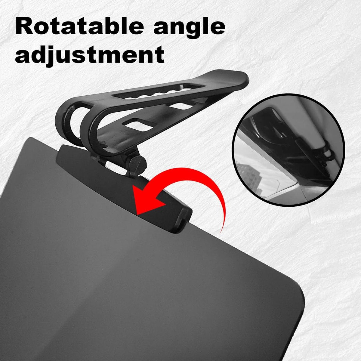 Polarised car sun visor extension black — view 7