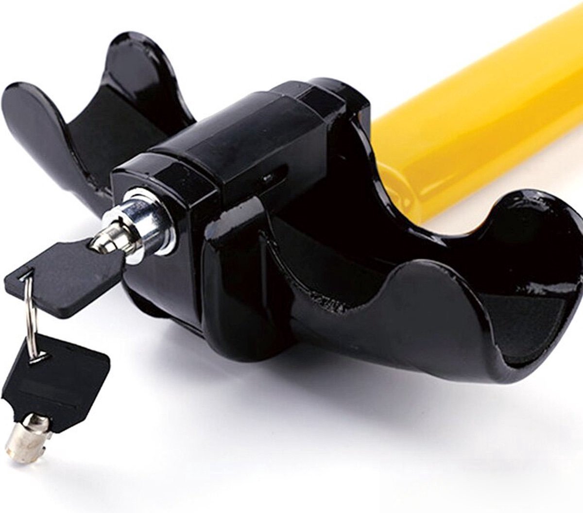 Anti-theft car steering wheel lock yellow — view 3