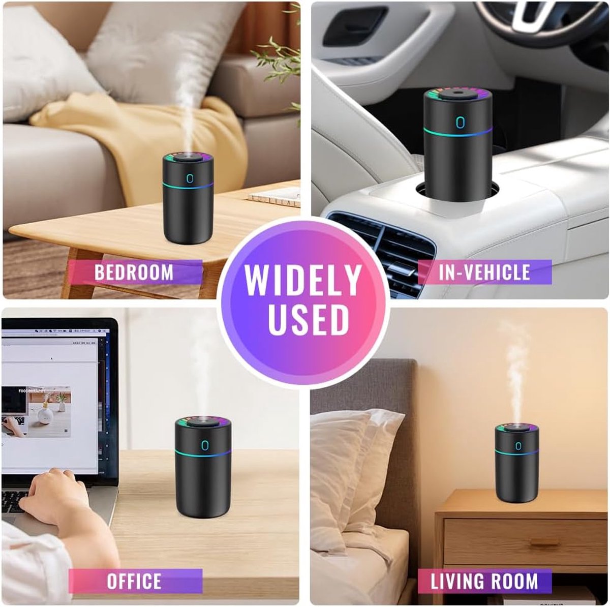 Car air freshener with coloured lights USB — view 8