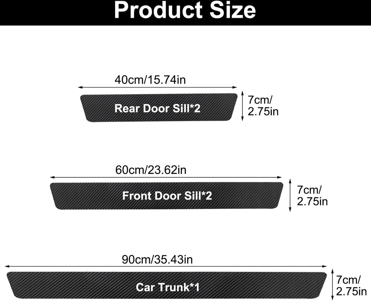 Car door sill mouldings set of 5 — view 8