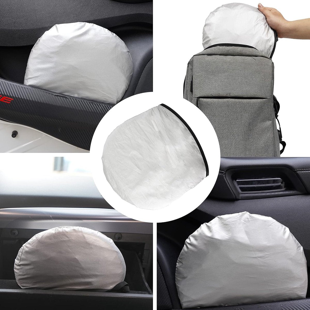 Universal car windshield sunshade 150x70cm — view 3