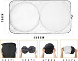 Universal car windshield sunshade 150x70cm — view 5