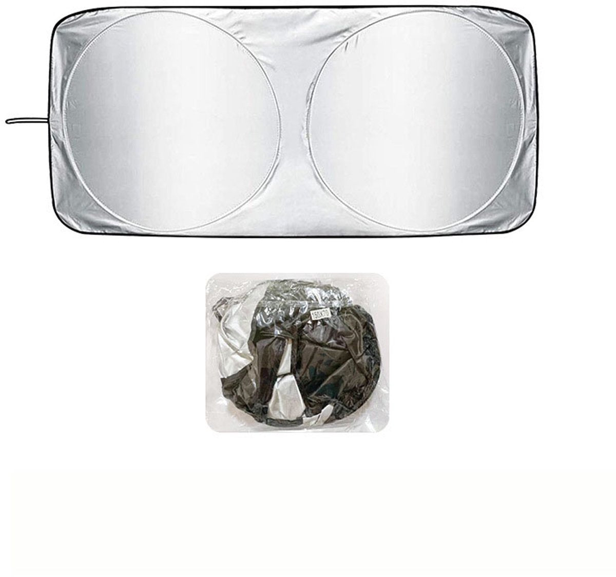 Universal car windshield sunshade 150x70cm — view 9