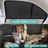 Car windshield sunshades set of 2 black — view 3