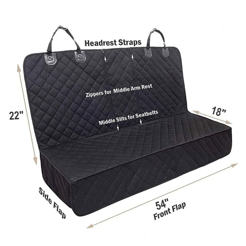 Waterproof dog car seat protector mat black — view 3