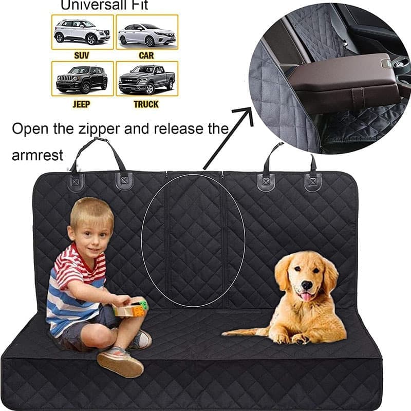 Waterproof dog car seat protector mat black — view 7