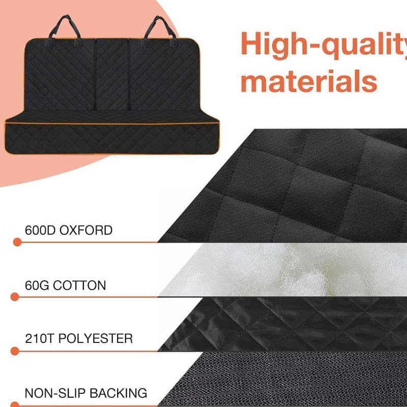 Waterproof dog car seat protector mat black — view 9