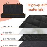 Waterproof dog car seat protector mat black — view 9