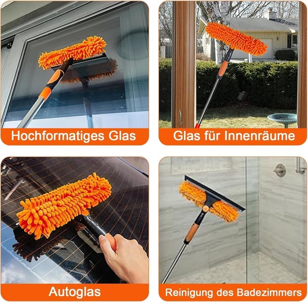 2-in-1 telescopic window squeegee 4.5m — view 4