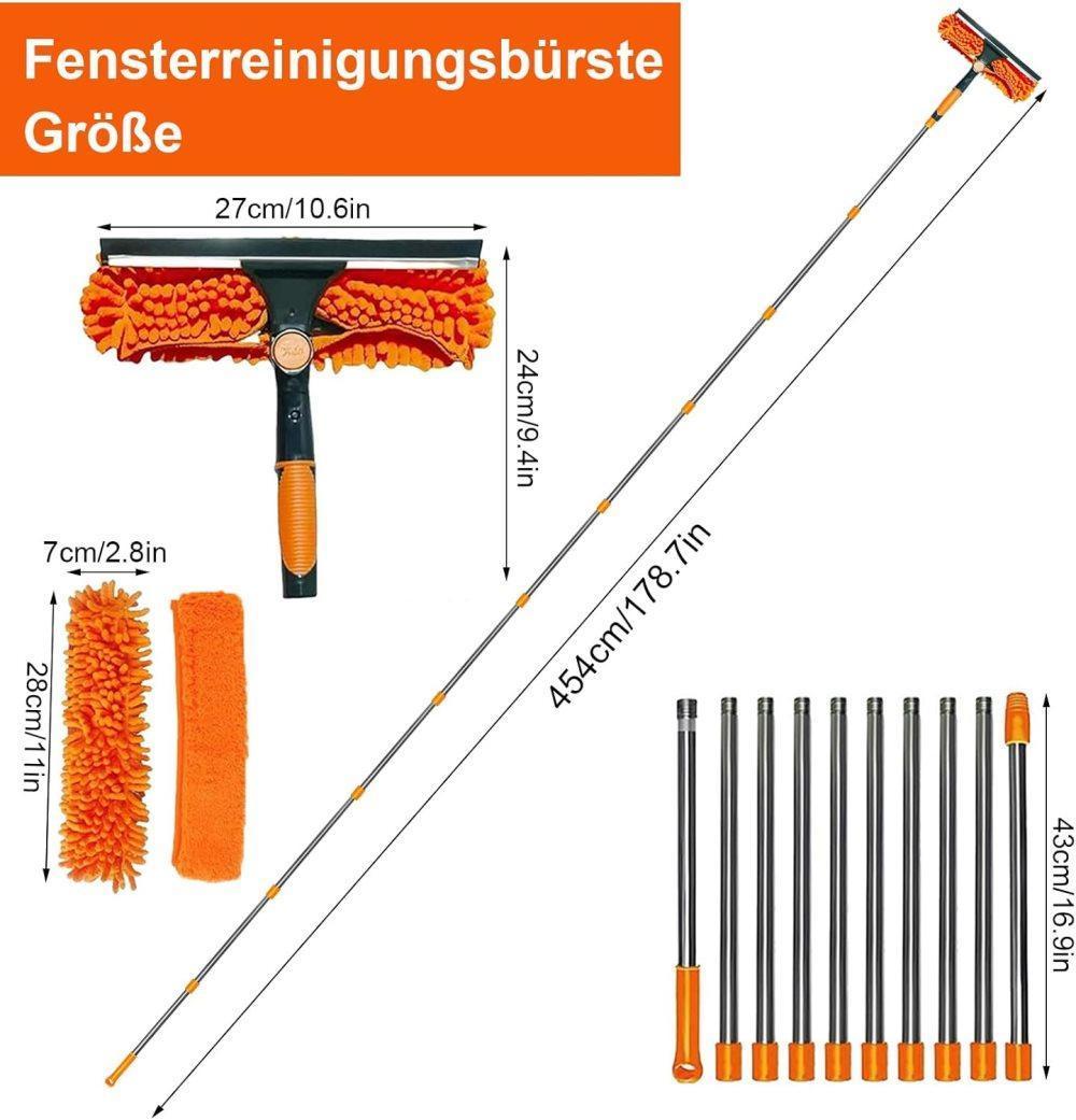 2-in-1 telescopic window squeegee 4.5m — view 8