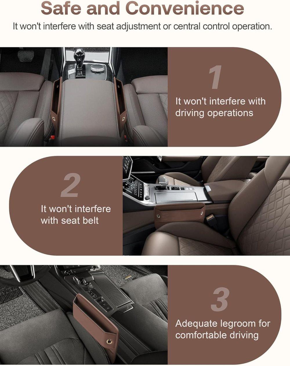 Universal car storage leather bags 2 pack — view 10