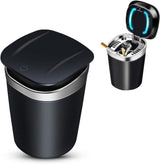Portable LED car ashtray with lid — view 2