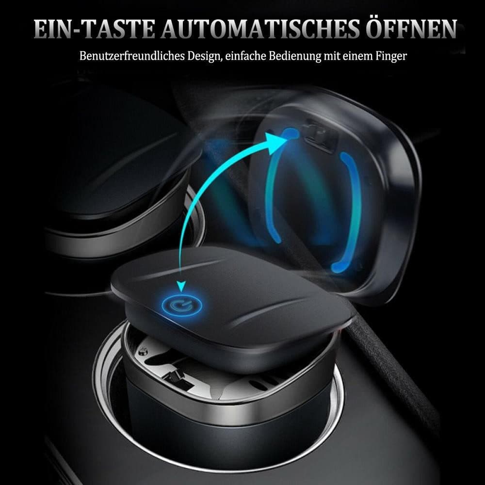 Portable LED car ashtray with lid — view 5