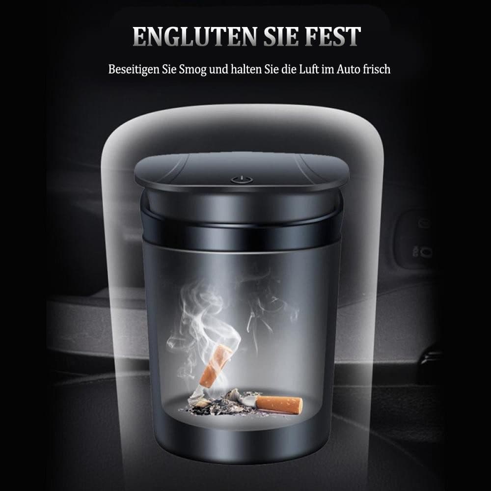 Portable LED car ashtray with lid — view 8