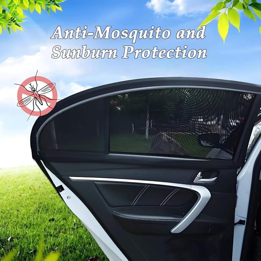 Car sunshade mosquito net 2 pack — view 7