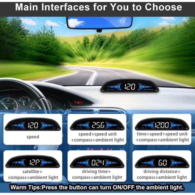 Car HUD GPS Speedometer — view 4