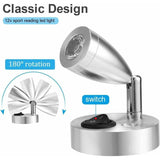 2-pack 12V LED spot reading lights silver — view 3