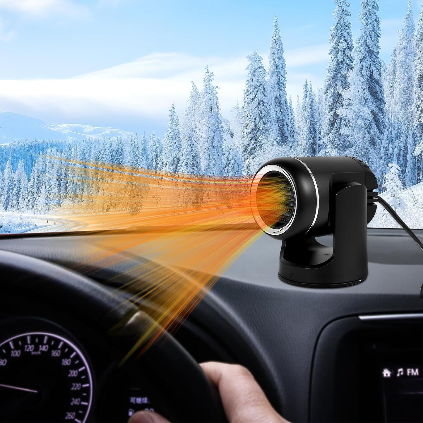 12V 150W 2-in-1 car heater and defroster — view 2