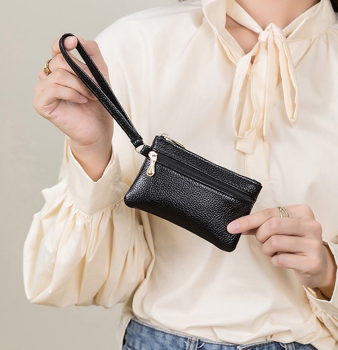PU leather car key case wallet — view 4