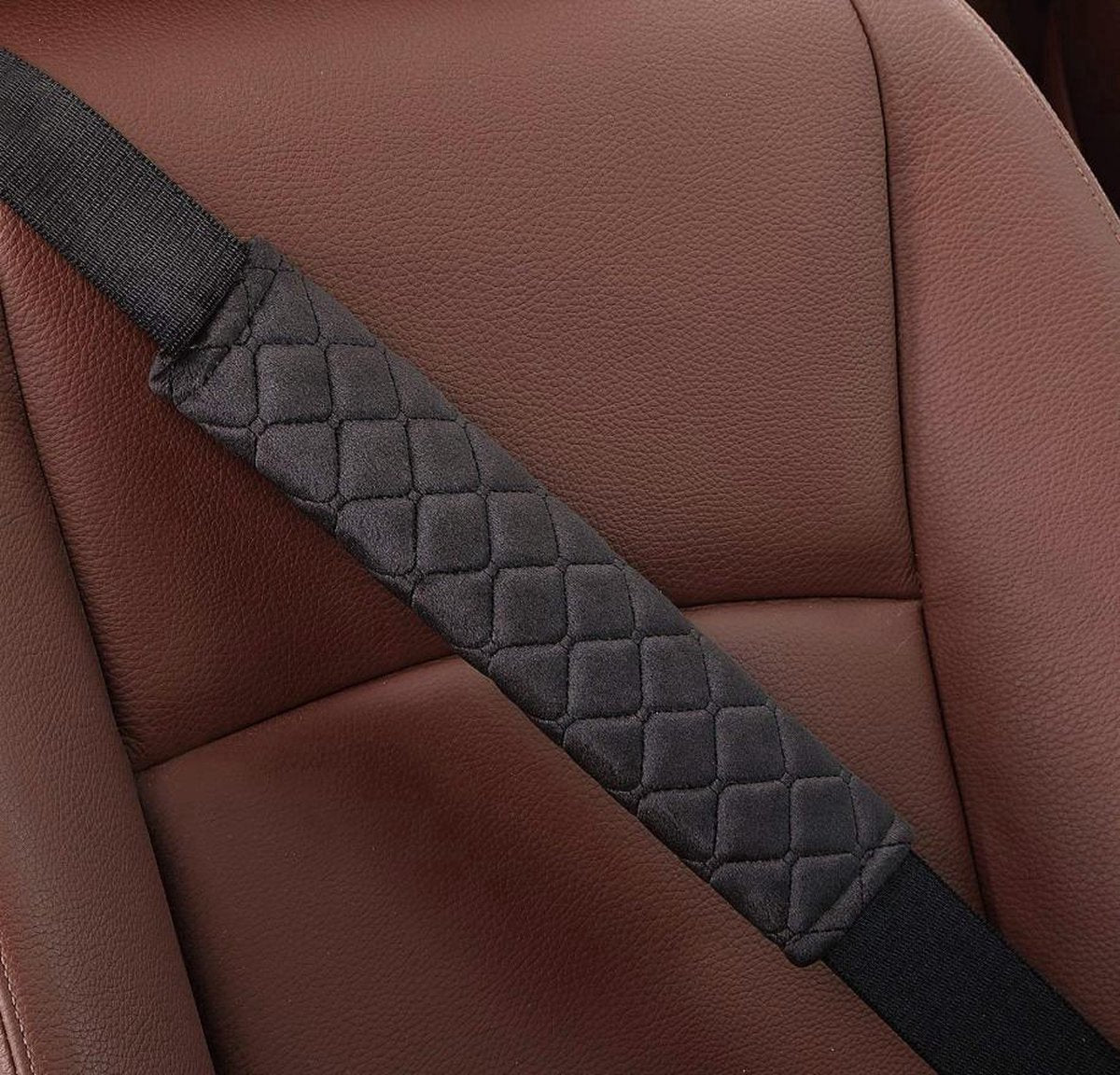 Car seatbelt cover cushion set of 2 — view 3