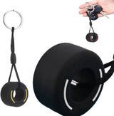 Racing tyre keychain black white — view 2