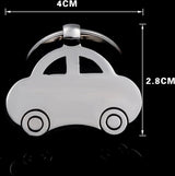 Metal car keychain silver — view 4