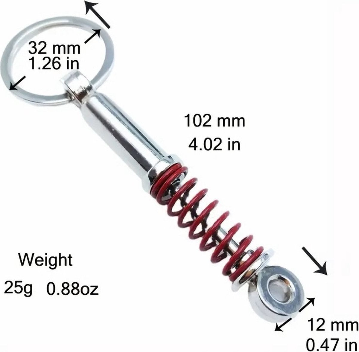 Car shock absorber keychain black — view 4