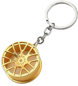 Car rim keychain gold — view 2