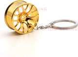 Car rim keychain gold — view 3