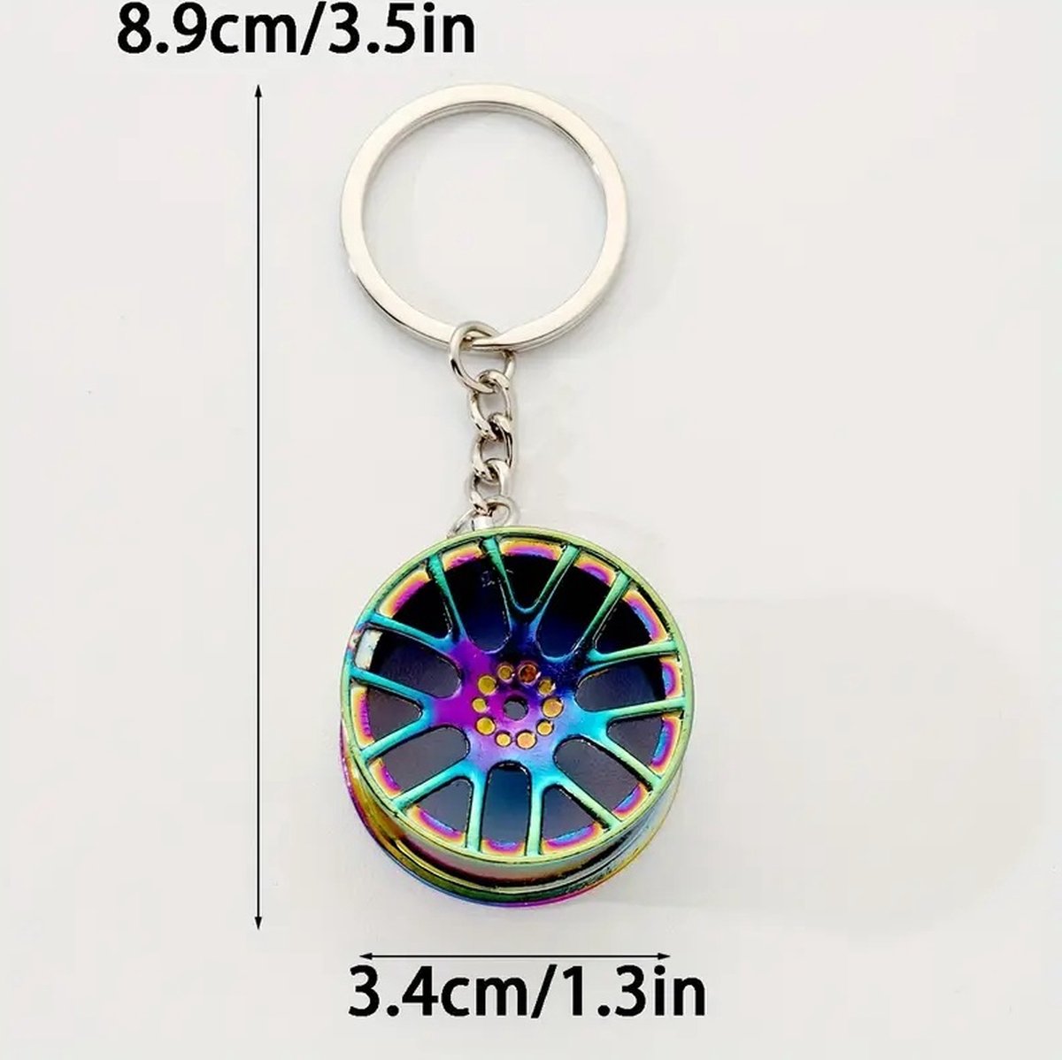 Car rim keychain gold — view 4