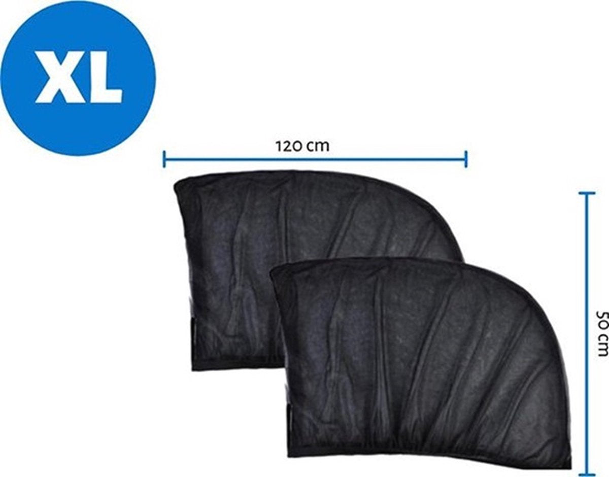 Car rear window sunshade black 2 pieces — view 4