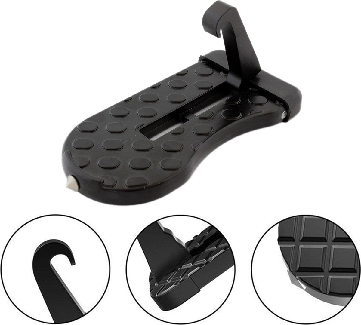 Car roof rack door step aluminium black — view 5